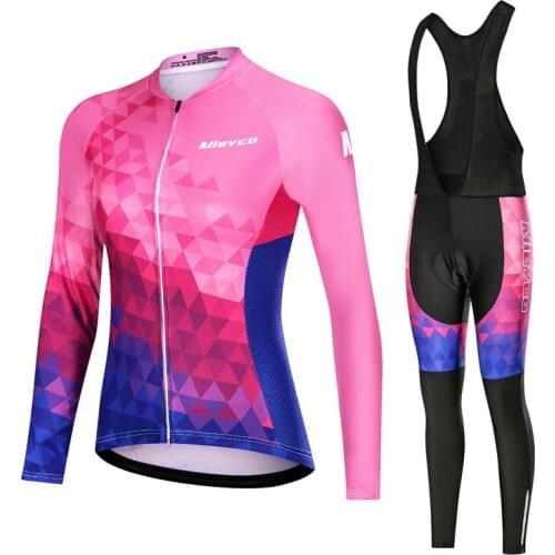 2020 Pro Team Cycling Jersey Clothes Autumn Long Sleeve Suit Roupa Ciclismo Feminina Breathable Outdoor Riding MTB Clothing Set