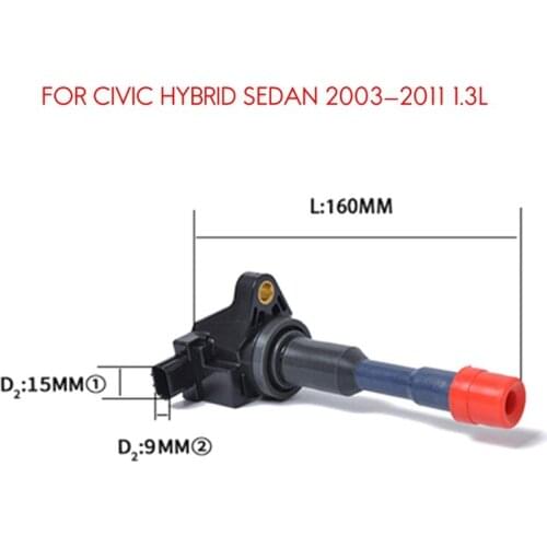 4 Car Ignition Coils for Honda Civic Hybrid Sedan 2003-2011 1.3L 30521PWA003