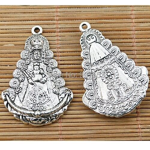 5pcs Tibetan silver NTRA SRA DEL 42*28.4mm charms EF1382