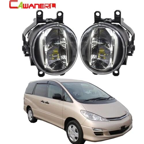 Cawanerl Car 4000LM Fog Light LED Daytime Running Light DRL White 12V For Toyota Estima 2000 2001 2002 2003 2004 2005 2006