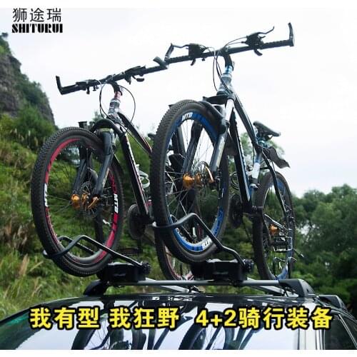 1 pcs SHITURUI Bicycle Rack Roof-Top Suction Bike Car Rack Carrier Quick Installation Roof Rack For MTB Mountain Road Bike