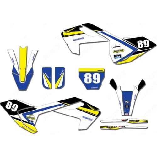 Free Customized Team GRAPHICS BACKGROUNDS DECALS STICKERS For Husqvarna TC FC TX FX FS 2016 2017 2018 TE FE 150-450 2017 18-2019