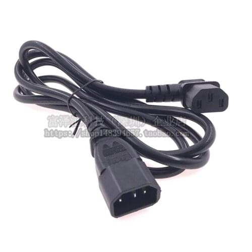 C14-C13Bend,IEC320 C14 Male Plug To IEC320 C13 Bend Power Extension Cable Cord Adapter PDU UPS Cable Cord 1.5M/5ft 3*1.31 Square
