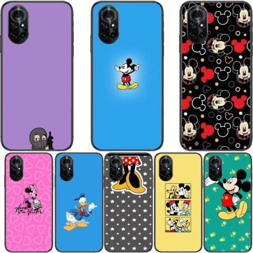 Black pink soft cover catoon Clear Phone Case For Huawei Honor 20 10 9 8A 7 5T X Pro Lite 5G Black Etui Coque Hoesjes Comic Fa