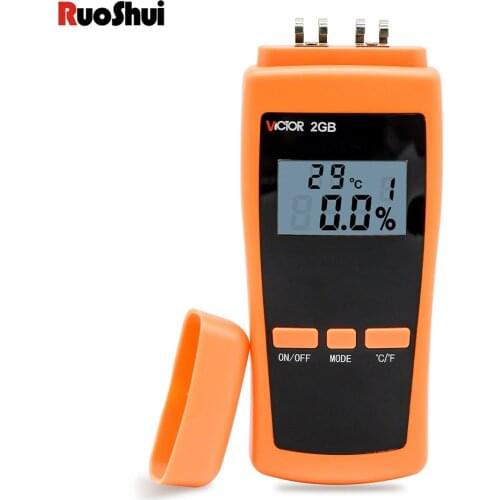 Two Pins Digital Wood Moisture Meter Paper Humidity Tester Wall Hygrometer Timber Damp Concreate Cement Detector Tool VICTOR 2GB