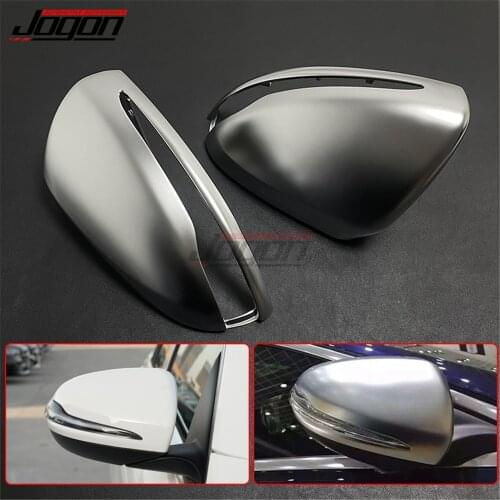 For Mercedes Benz C E S GLC Class W205 X253 W213 W222 W447 2016-2020 LHD Silver Rear View Mirror Cover Case Shell Trim Replace