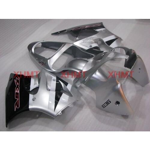 For Ninja ZX-6r 2000 - 2002 Plastic Fairings ZX6r 636 01 Fairing for Kawasaki ZX6r 01 Silver Black Motorcycle Fairing