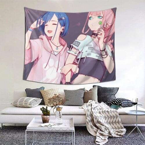 Ero Two Pink Girl 002 Goro Hiro Tapestry Japanese Anime Tapestry Wall Bedspread Bohemian Hanging Blanket For Living Room