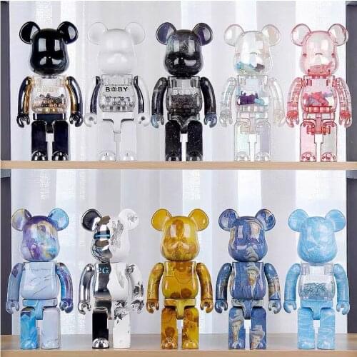 400% Bearbrick Violent Bape Bear Starry Sky Qianqiu Van Gogh Sunflower Violent Bear Tide Play Hand Office Aberdeen Decoration