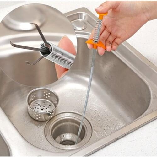 Sewers Dredge Spring Clip Manual picker Pipeline Tool Household Kitchen Bathroom Debris Blockades Hair Sink Pipe Cleaning Hook
