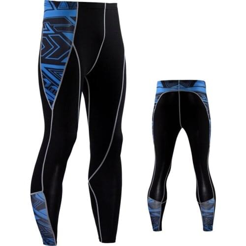 Free Shipping Mens Compression Pants Leggings Coolmax Quick Dry black stretch Tights Full Length Pants