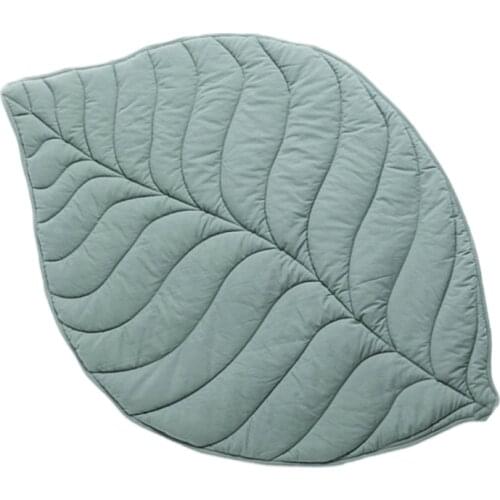 Leaf Rug Soft Cotton Floor Mat Rugs Baby Kids Bedroom Nursery Decor Carpet Blanket Living Room Home Decoration,Green