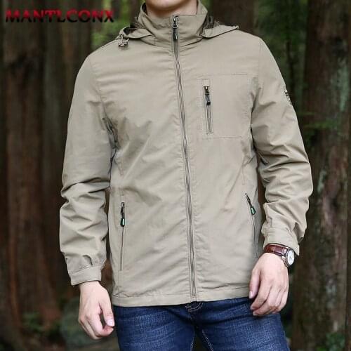 MANTLCONX Windbreaker Mens Jackets Waterproof Military Hooded Jacket Coat Casual Coat Male Clothing 2021 Autumn Jacket Men 4XL