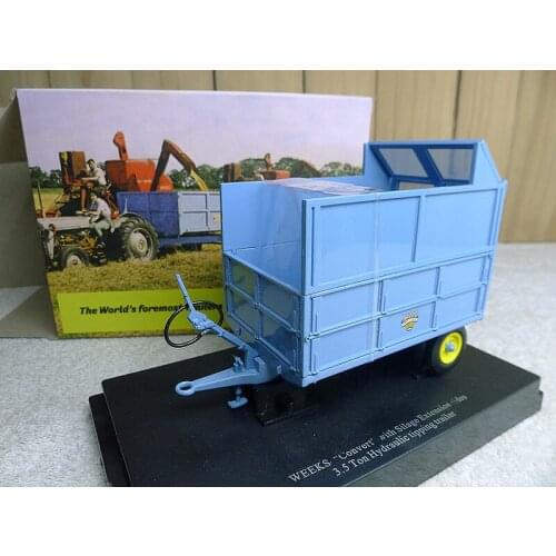 UH 1:32 6243 MF21 silage sides 3.5 ton tipping trailer Tractor Alloy Metal Diecast Cars Model Toy Vehicles For Children Boy Toys