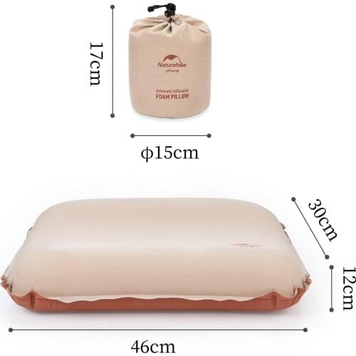 Naturehike Portable Ultralight Inflatable Foam Air Pillows Camping Sleep Cushion Travel Hiking Car Plane Head Rest Camp Gears