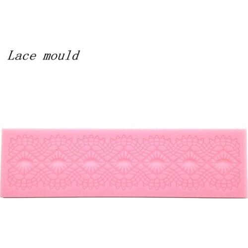 Wholesale Sugar lace mold lotus flower lace decoration for party cake Silicone mold Fondant cake mold Kitchen DIY tools