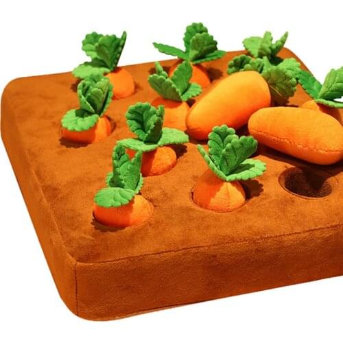 Carrot Plush Toy Skill Educational Plush Toys Shape Sorting Matching Toy