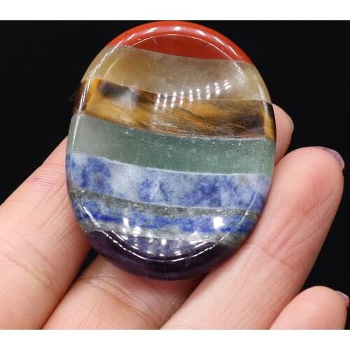 Natural Gem Stone Guasha Board Chakra Reiki Healing No Hole Pendant for Jewelry Making DIY Necklace or Meridian Scraping Tool