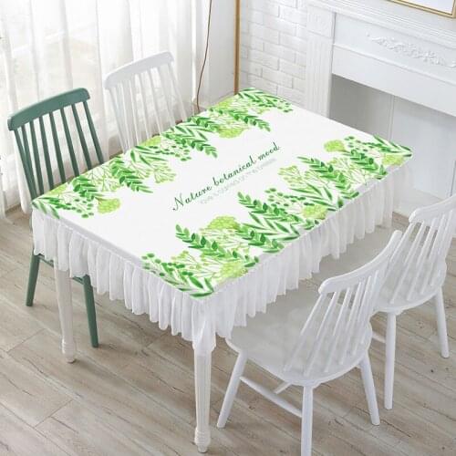 Simple pattern Leaves Polyester / CottonRectangular Tablecloth Mesas De Centro Para Sala Dining Table Cloth