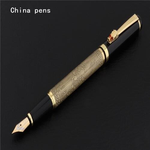 Luxury quality 861 Brass colors Eight horses Stationery office supplies School Supplies Fountain Pen New ink pen art supplies