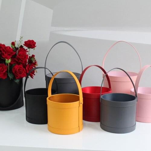 Handheld Flowers Bouquet Mini Paper Packing Box Case With Lid Hug Bucket Florist Gift Storage Boxes Eco-Friendly Practical Boxes
