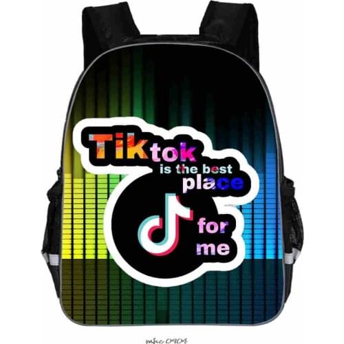 13 Inch Backpack Tik Tok Women Men Causul Boys Girls School Bags Hip Hop Male Laptop mochila Kpop Bagpack