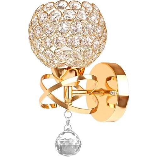 Modern Crystal Wall Lamp E14 Bedroom Bedside Lamp Hotel Study Room Wall Light Seconce Indoor Lighting