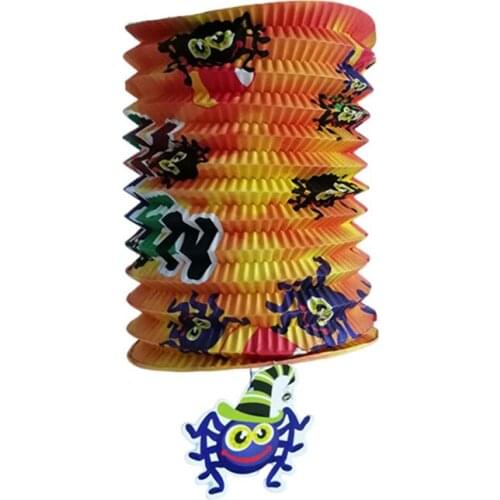 Light Paper Lantern Pumpkin Illumination Lantern Ghost Halloween Decor Pumpkin Bat