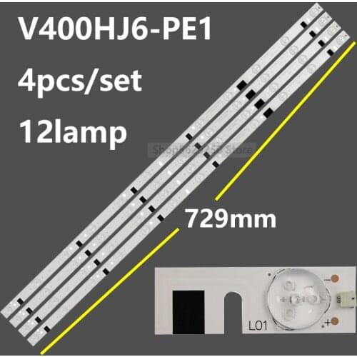 3set LED backlight strip 12 lamp for RF-AD400E32-1201S-01 A1 TJ100K5000000 180.W00-401803H CX400DLEDM V400HJ6-PE1 V390HJ5-XCPE1