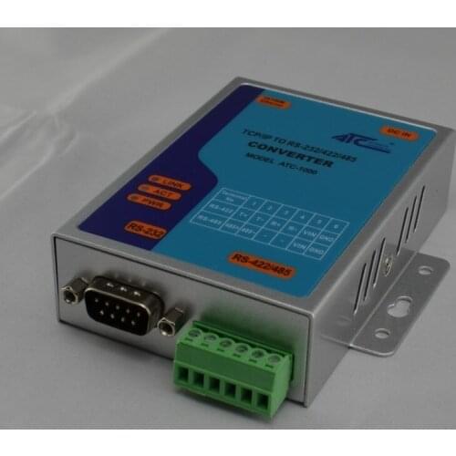TCP/IP Ethernet RJ45 to Serial RS232 RS485 RS422 Converter Adapter Adaptor Flow Control None RTS/CTS