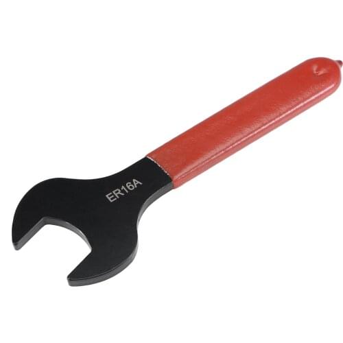 Uxcell Collet Chuck Wrench Spanner for ER16A Lathe Clamping Nut with Red Non-slip Handle