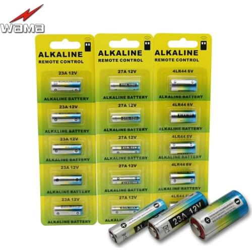 Wama (23A+27A+4LR44) 6V 12V 1-Pack of Alkaline Primary Dry Batteries Car Remote Electronic Battery Wholesales Price