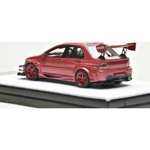 1:64 Mitsubishi Lancer Evolution IX Voltex Red carbon fibre Collect resin car toy simulation model