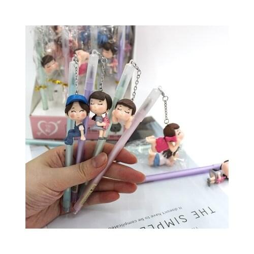 1pcs Doll Gel Pen Kawaii Stationery Cute Cartoon Gel Pens 0.5mm Novelty Student Writing Pen Kawaii School Supplies Cute Pens