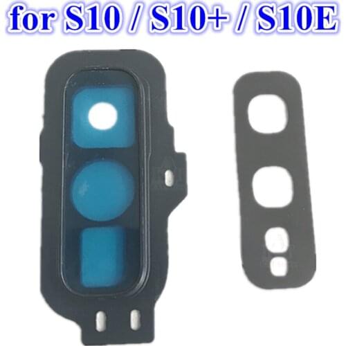 10Pcs For Samsung Galaxy S10 G973 / S10 Plus S10+ G975 / S10E G970 Back Rear Camera Lens Ring Cover frame Bezel Replacement Part