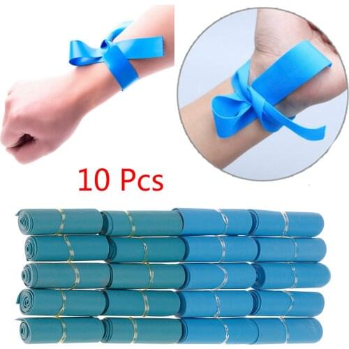 10pcs Outdoor Emergency Necessities First Aid Supplies First Aid Kit Latex Tourniquet Medical Emergency Tourniquet Tourniquet