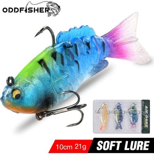 3pcs Soft Lure Fishing Set Jointed Bait For Perch Carp Saltwater Trout Sinking Swimbait Crankbait Jig Emboss Diamond Silicone