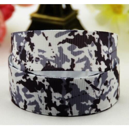 7/8'' 22mm,1" 25mm,1-1/2" 38mm,3" 75mm Camouflage Cartoon Character printed Grosgrain Ribbon party decoration X-01202 10 Yards