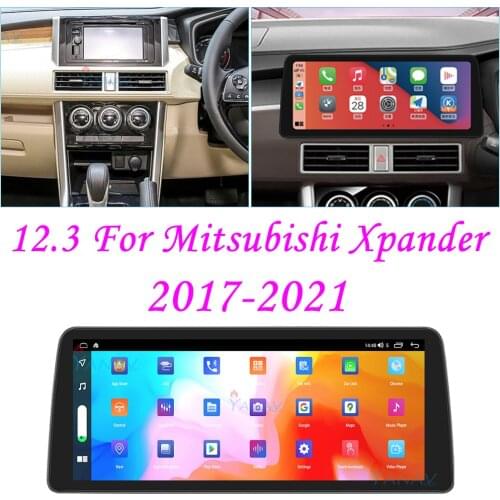 12.3" Android 10 6G 128G Car Radio Carplay For Mitsubishi Xpander 2017-2021 GPS Navigation Video Multimedia Player Head Unit