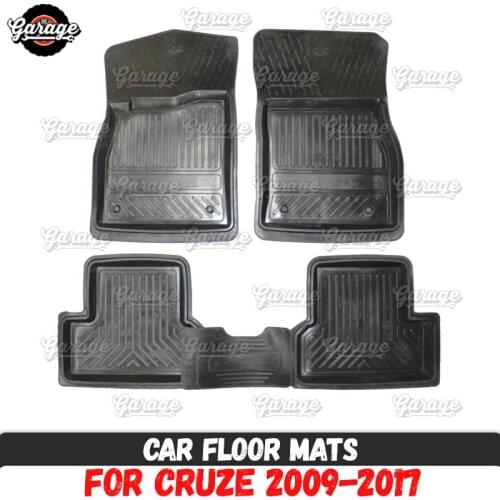 Car floor mats case for Chevrolet Cruze 2009-2017 rubber 1 set / 4 pcs or 2 pcs accessories protect of carpet decoration