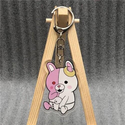 Danganronpa V3 Acrylic Keychain Monomi Keyring Acrylic Figure Keyring Pendant Cosplay Chains Collection Model Toy