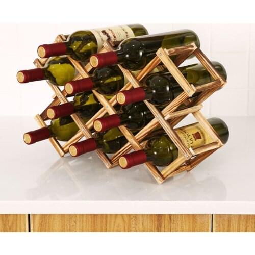 Wooden Wine Rack Wine Bottle Holder Cabinet Kitchen Organizer Storage Shelf Retro Display Stand Bar Accessories Home Decoration