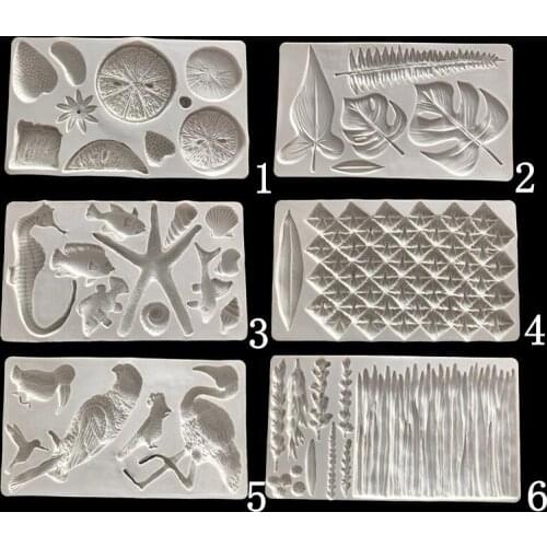 DIY baking silica gel mold tortoise back leaf lavender flamingos modeling silica gel cake mold