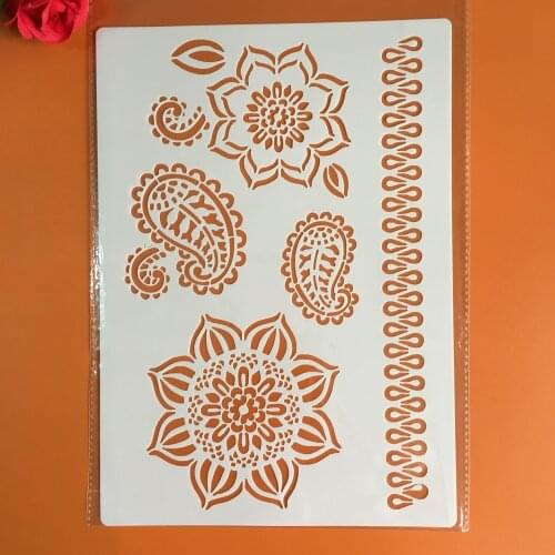 Lace mandala A4 29*21cm Stencil For Painting Scrapbook Coloring Embossing Album Decorative Template drawing mandala stencils