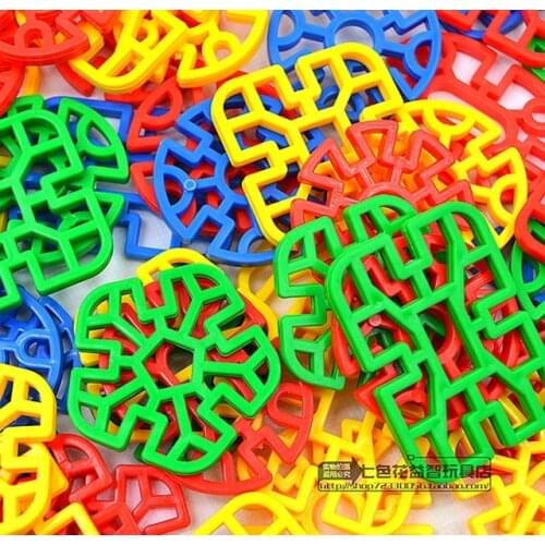 Kindergarten Supplies Slice Blocks Blocks Desktop Assembling Snowflake Building Blocks Bagged Toy