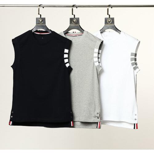 2021 New Design Tank Top Women Casual Cotton Vest TB Striped Fashion Sleeveless Weskit Korean Design High Quality