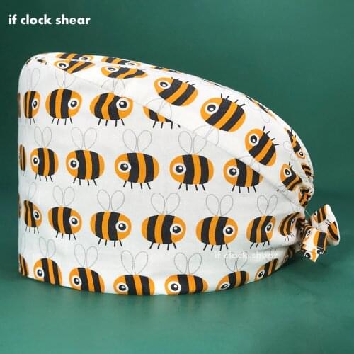 Multicolor Medical Scrubs Women Hats Surgical Nursing Hats Pet Clinic Work Hats Pharmacist 100%cotton Nurse Dentist Working Caps