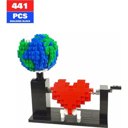 Moc Creator Expert Love Earth Love Robot Decoration Decoration Model Building Block Ideas Childrens Toys Boy Toy Birthday Gift