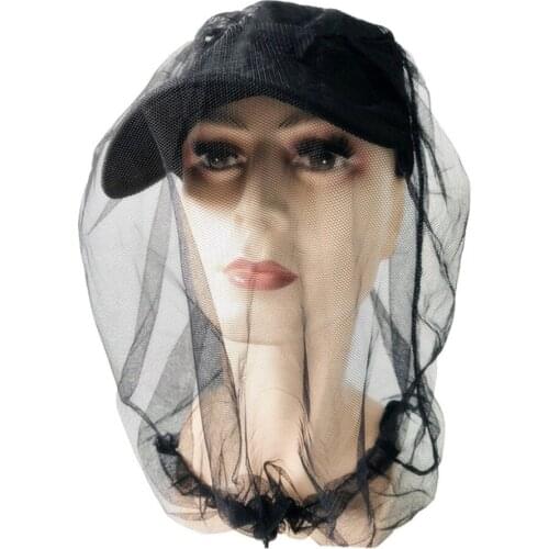 Men Women Outdoor Safari Hat Net Mesh Protection From Insect Bee Mosquito Gnats L0329