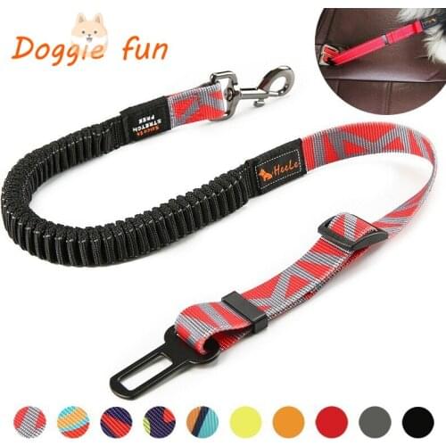 Nylon Dog Harness Leash Durable Dog Car Seat Belt Fashion Adjustable Heavy Duty Pet Dog Safety Belt Elastic For Chihuahua Husky